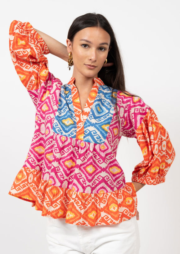 TRIBAL TIERED TOP