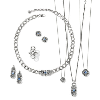 INTERLOK SHINE BLUE EARRINGS