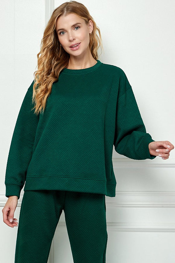 TEXTURED LOUNGE SWEATSHIRT