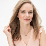 TWINKLE GARNET STUD EARRINGS