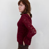 Lined Wear 2 Ways Fancy Lace Top W/ Scalloped Hem