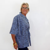 Floral Paisley Chambray Capelet