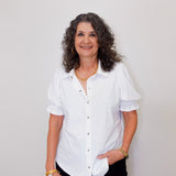 Elbow Puff slv Snap Front Shirt