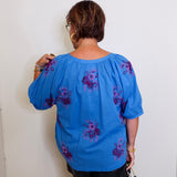 Nita Embroidered S/S Blouse