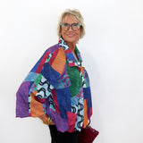 Mixed Art Balloon Sleeve Jacket
