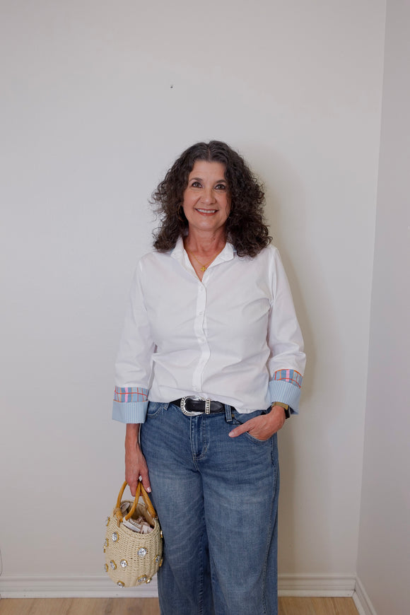 Plaid w/ Stripes Blouse