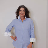 Oxford Ribbon Shirt w/ Trim
