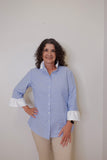Oxford Ribbon Shirt w/ Trim