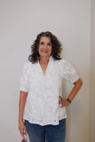 Embroidered S/S Blouse