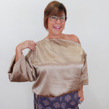 L/S One Shoulder Top W/ Ties