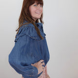 Denim Bow Top