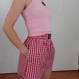 On The Go Red Gingham Boxer Shorts