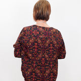 L/S Band Collar Woven Top