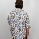 Abstract Bloom Sweater W/ Contrast Cuffs