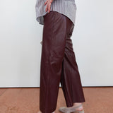 Faux Leather Pull-On Pant