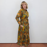 Horse Button Down Maxi Dress