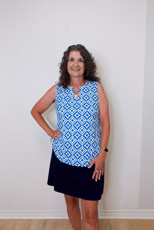 Sleeveless Keyhole Top