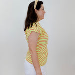 Striped Cinched Waist Tee - TresChicTexas