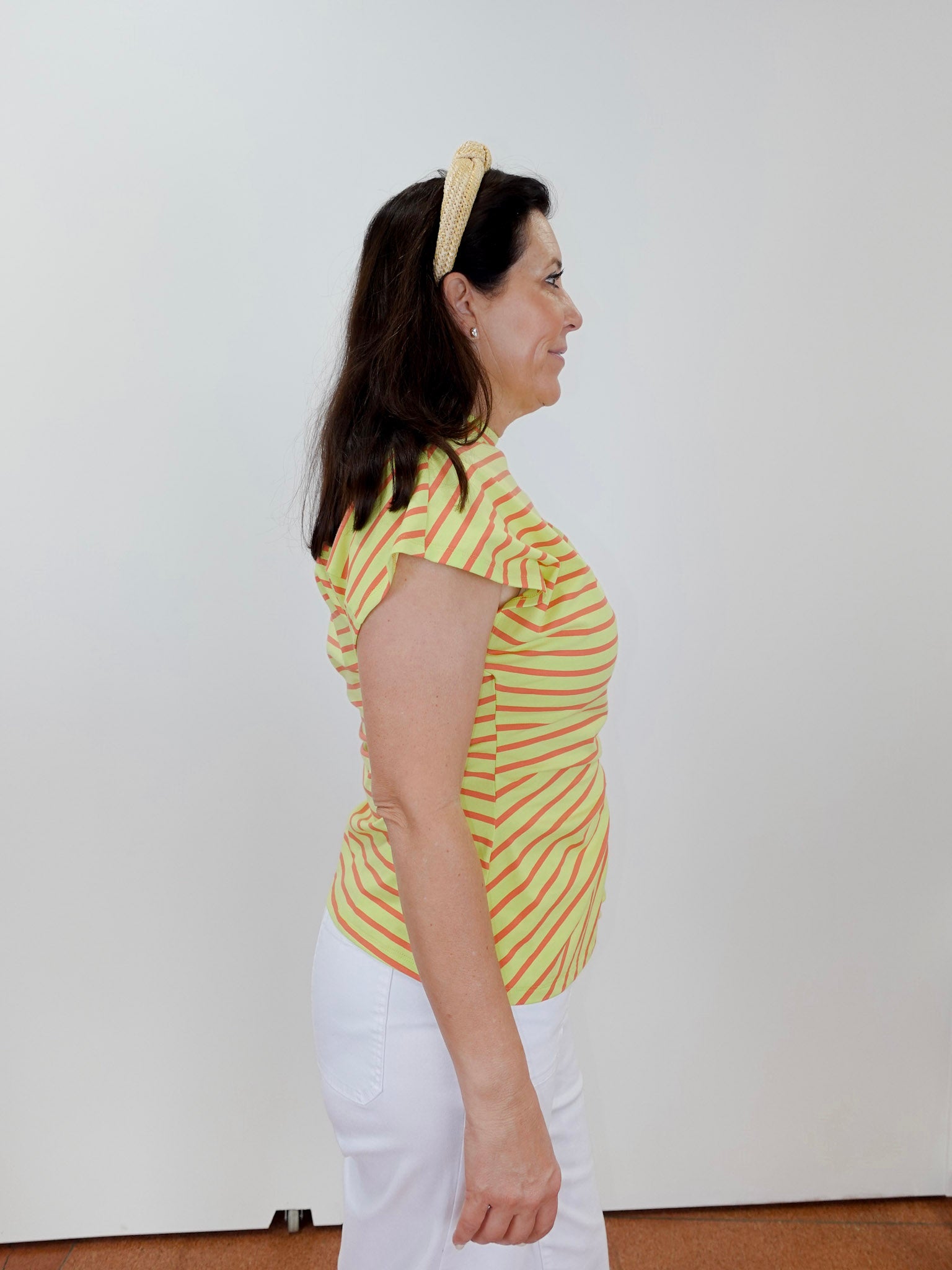 Striped Cinched Waist Tee - TresChicTexas