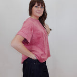 Juliette Short Sleeve Pop Over Top