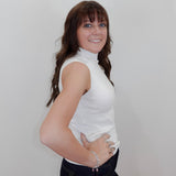 Sleeveless Funnel Neck Knit Tank