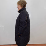 Zip Front Quilted Cinched Waist Jacket