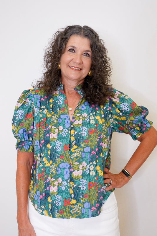 S/S Floral Print Blouse