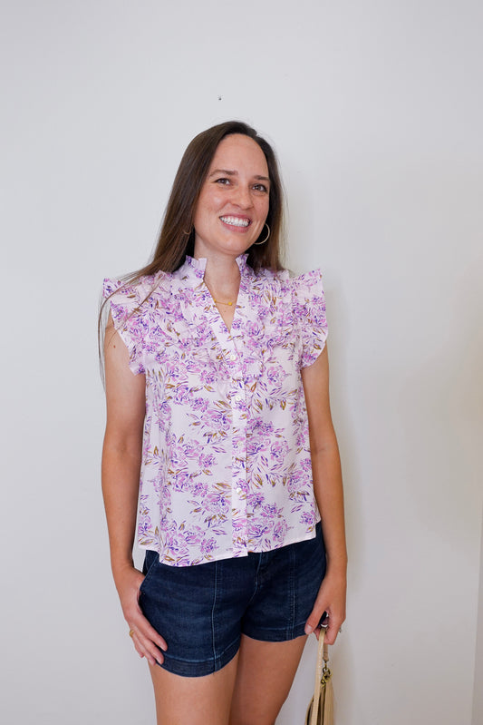 Sleeveless Ruffle Top