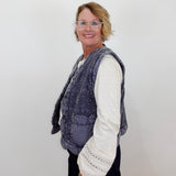 Embroidered Scalloped Vest