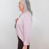 L/S Collared Satin Shirt
