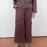 Embellished Seam Wide Leg Pant