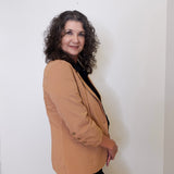 Fitted Blazer W/ Ruched Sleeve