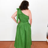 Linen One Shoulder Maxi Dress - TresChicTexas