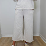Soft Melange Terry Cropped Pants