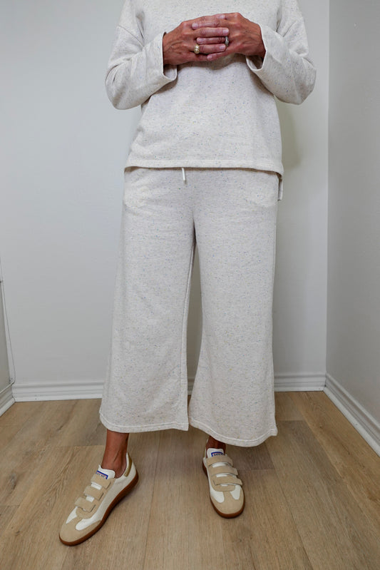 Soft Melange Terry Cropped Pants