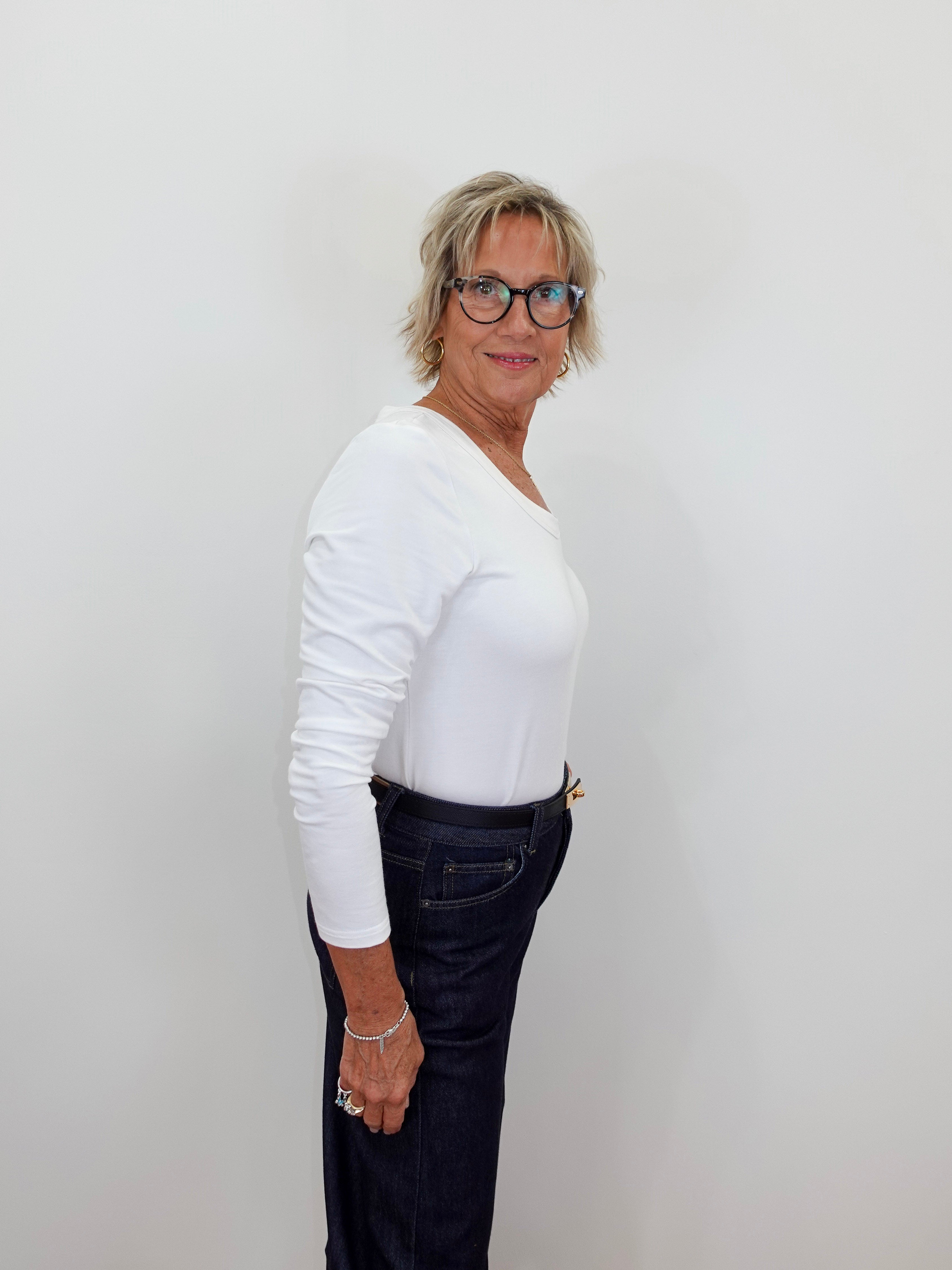 Soft Terry Scoop Neck L/S Top - TresChicTexas