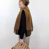 Fringe Poncho W/ Collar