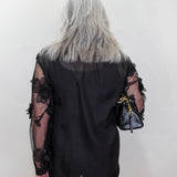 Floral Embroidered L/S Blouse