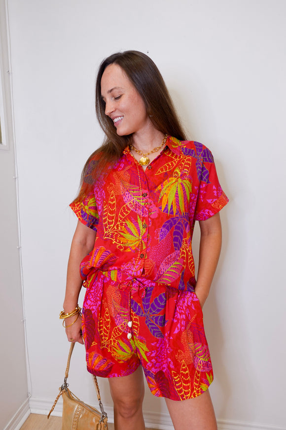 Flat Front Pleated Short