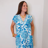 Wide Placket Dolman Dress