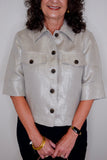 FOILED LINEN BOXY JACKET