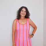 Sleeveless Striped Midi Dress