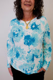 SUNBURST COTTON POCKET PULLOVER TOP