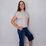Ottoman Cap Sleeve Sweater Vest