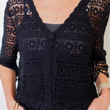 SHORT SLEEVE LACE BOLERO