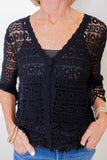 SHORT SLEEVE LACE BOLERO