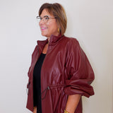 Leather Blazer W/ Zipper