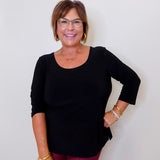 Silky Knit Scoop Neck Top