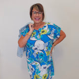 Coastal Cotton Kaftan Dress