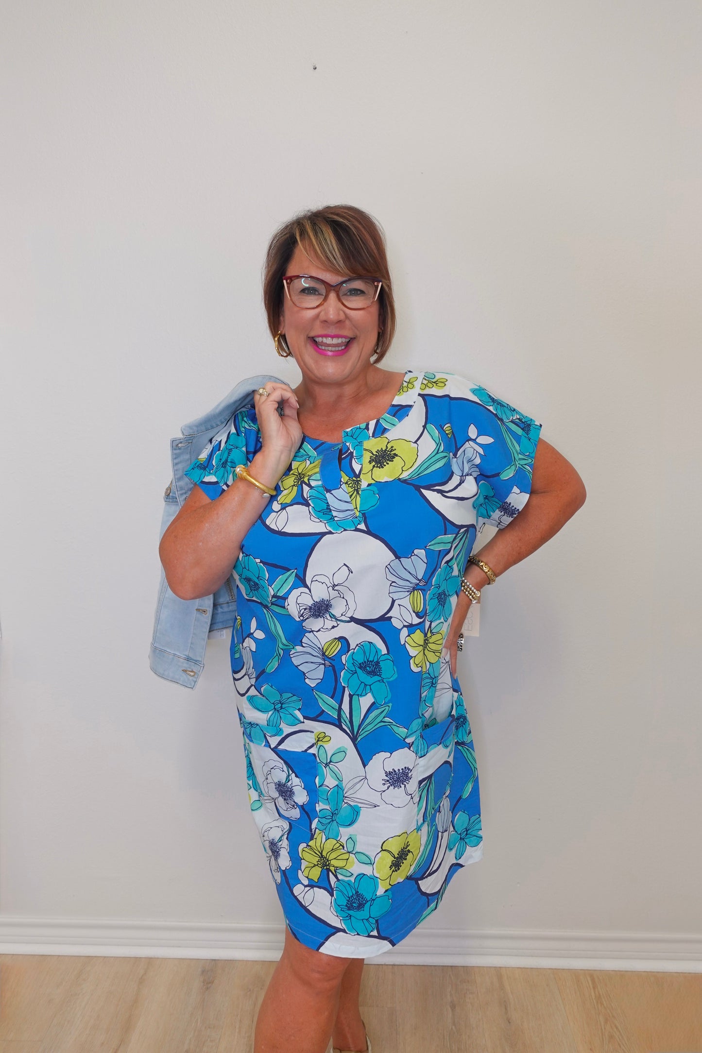 Coastal Cotton Kaftan Dress